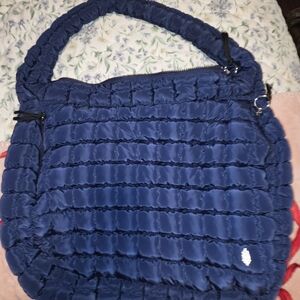 Navy Quilted Women's Bag